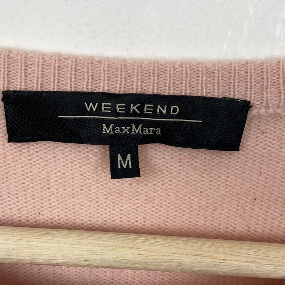 Weekend By Max Mara Cashmere Pink Embroidered Grapes Women's M Cardigan Sweater - Picture 11 of 11